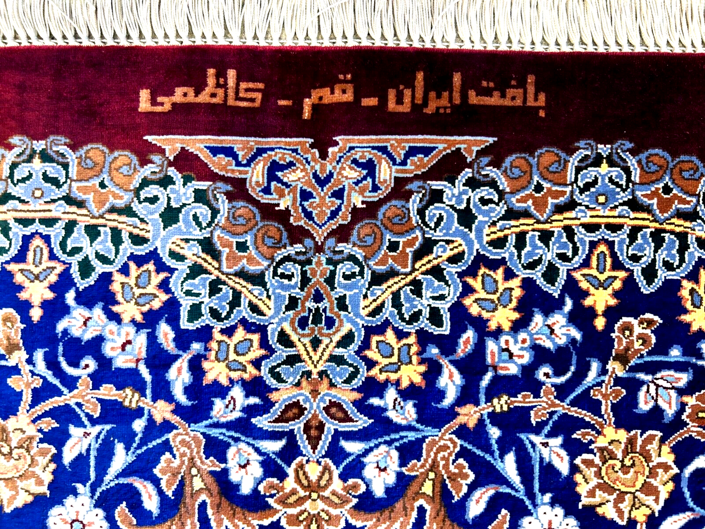 6'6"x10' Exquisite Extra-Fine Hand-Knotted 100% Silk Qume Carpet - Area Rug