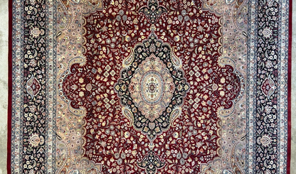 9'x12' Hand-Knotted 100% Wool Pile Tabrize Carpet - Area Rug