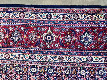 8'11"x11'8" Hand-Knotted 100% Wool Pile Bidjar Rug