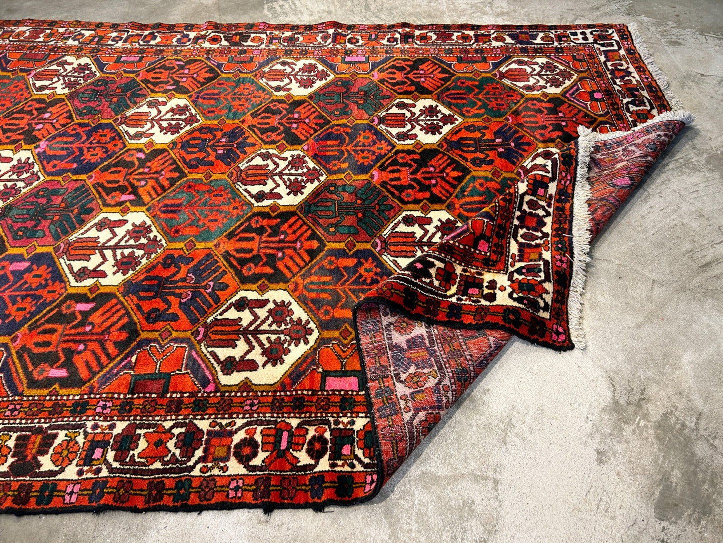 6'9"x9'9" Hand-Knotted 100% Lamb Wool Bakhtiarie Carpet - Area Rug
