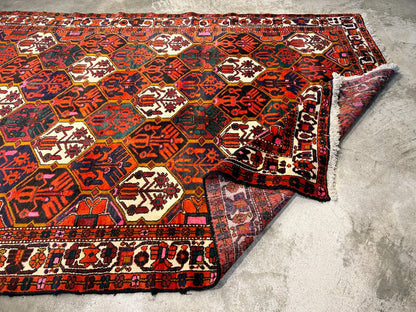6'9"x9'9" Hand-Knotted 100% Lamb Wool Bakhtiarie Carpet - Area Rug