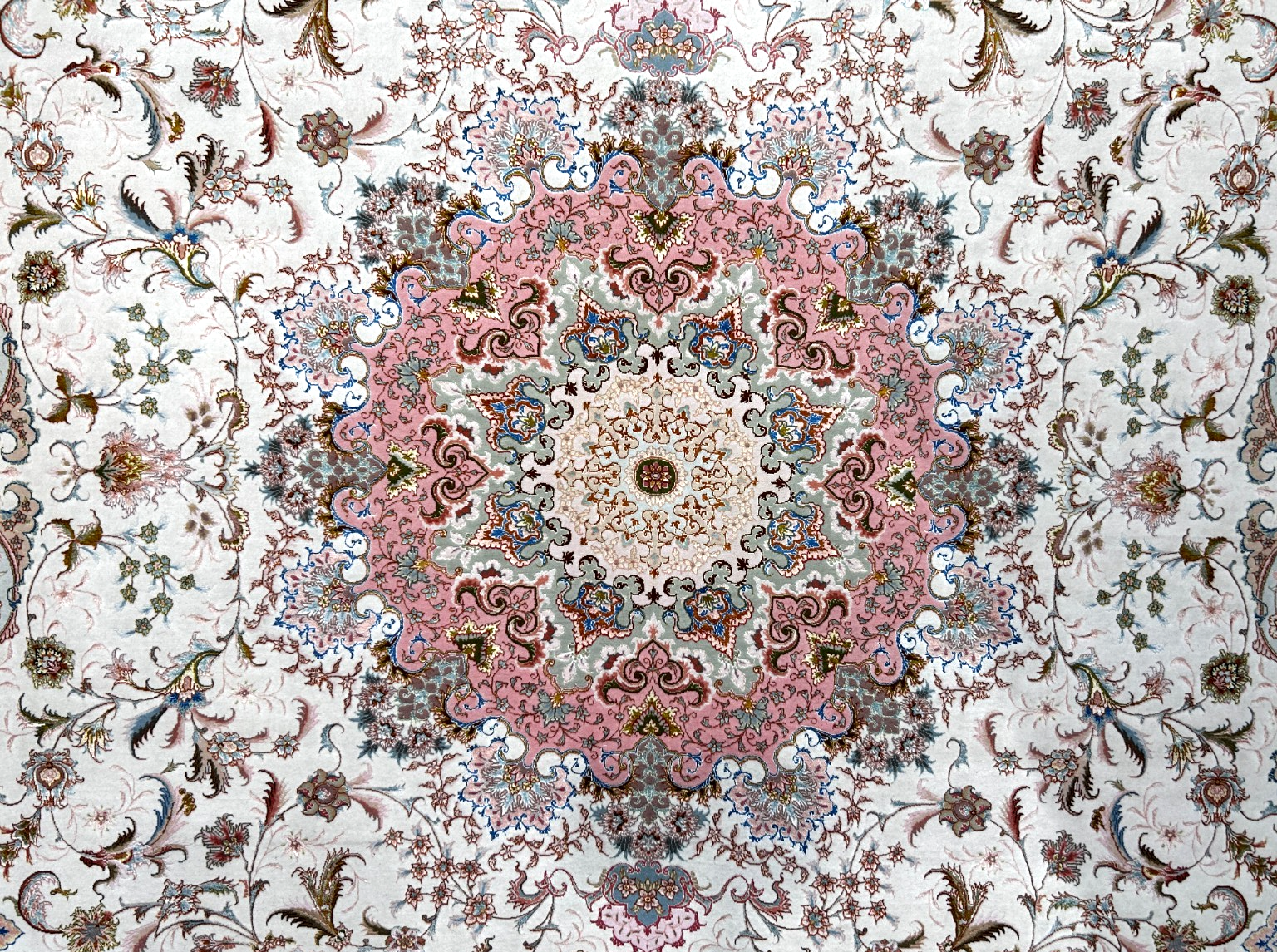 8'2"x11'8" Extra Fine 80-Raj Hand-Knotted Wool & Silk Tabrize Rug