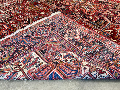 7'10"x11'4" Hand-Knotted 100% Wool Pile Herize Rug