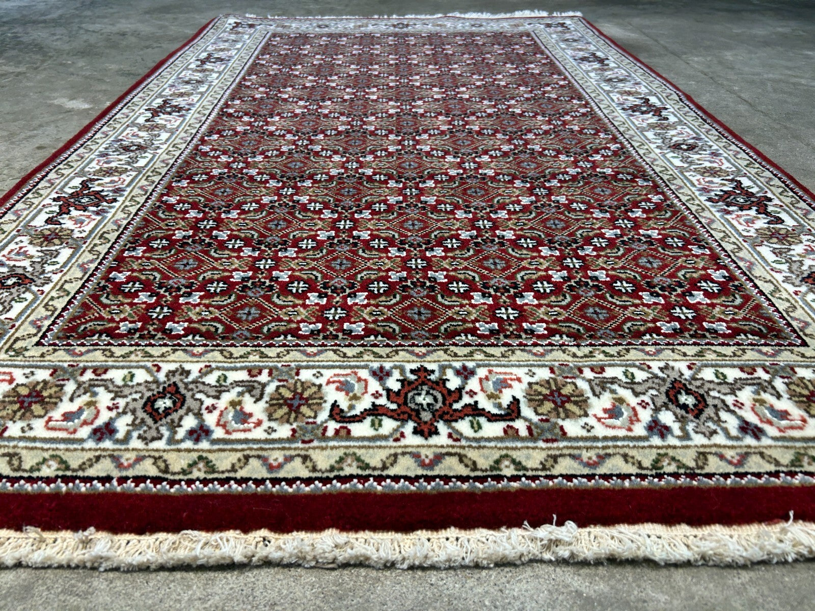 3'2"x5' Hand-Knotted Wool & Silk Tabrize Mahi Rug - Area Carpet