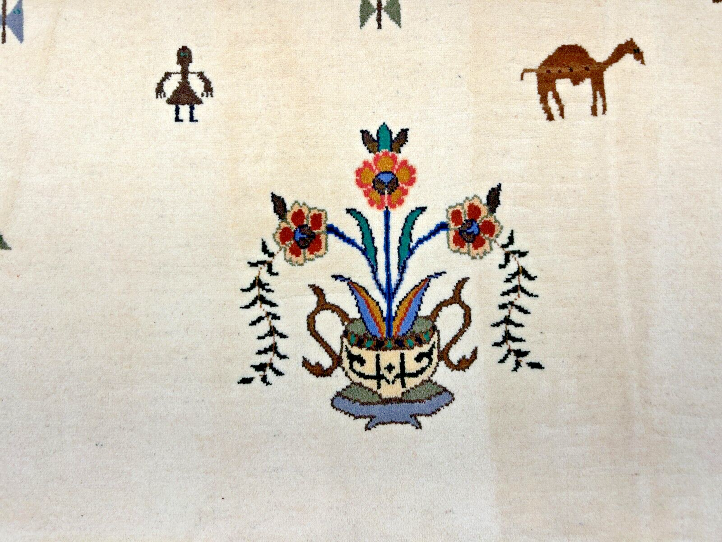 6'4"x9'9" Hand-Knotted 100% Wool Pile Gabeh Carpet - Area Rug