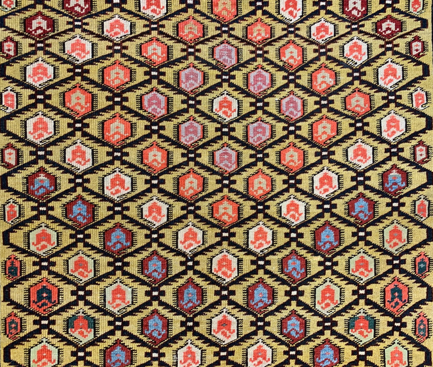 3'7"x4'6'' Collector Antique Russian Shiravan 100% Wool Area Rug