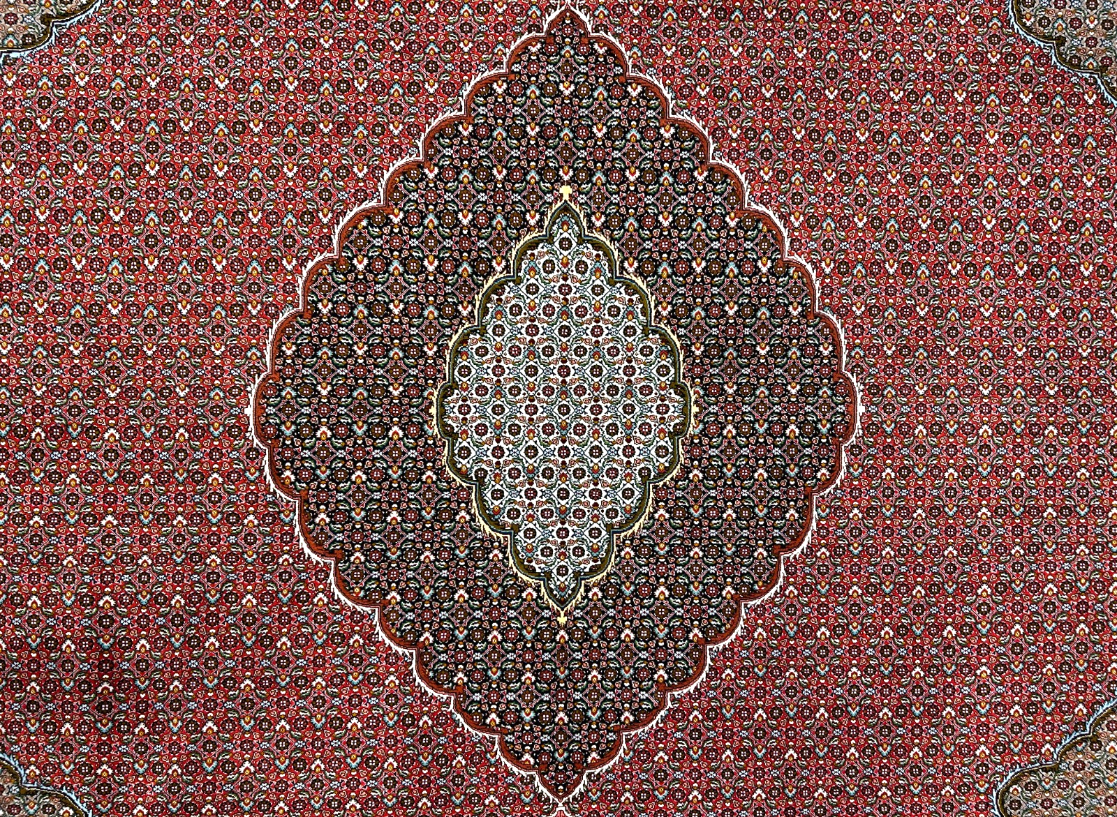 8'8"x11'3" One-Of-a-Kind Hand-Knotted Silk & Wool Tabrize Fish Style Rug