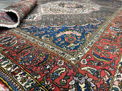 6'7"x9'9" Hand-Knotted 100% Wool Pile Bakhtiarie Carpet - Area Rug