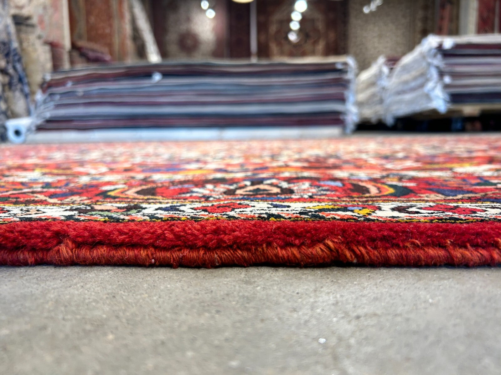 6'11"x9'8" Hand-Knotted 100% Wool Pile Bakhtiarie Carpet - Area Rug