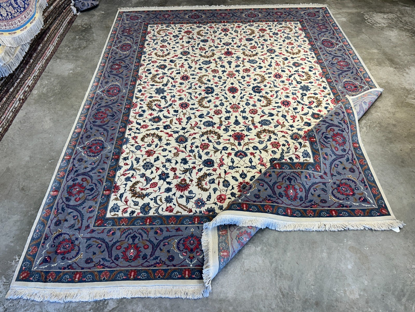 9'2"x12'1" Hand-Knotted 100% Wool Pile Oriental Rug