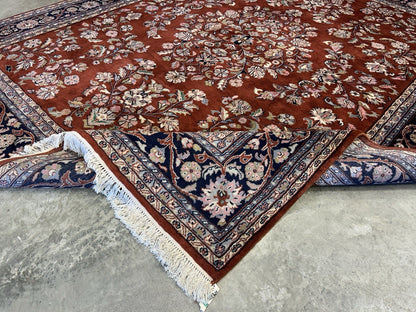 8’1”x9’11” Hand-Knotted 100% Wool Pile Oriental Area Rug - Carpet