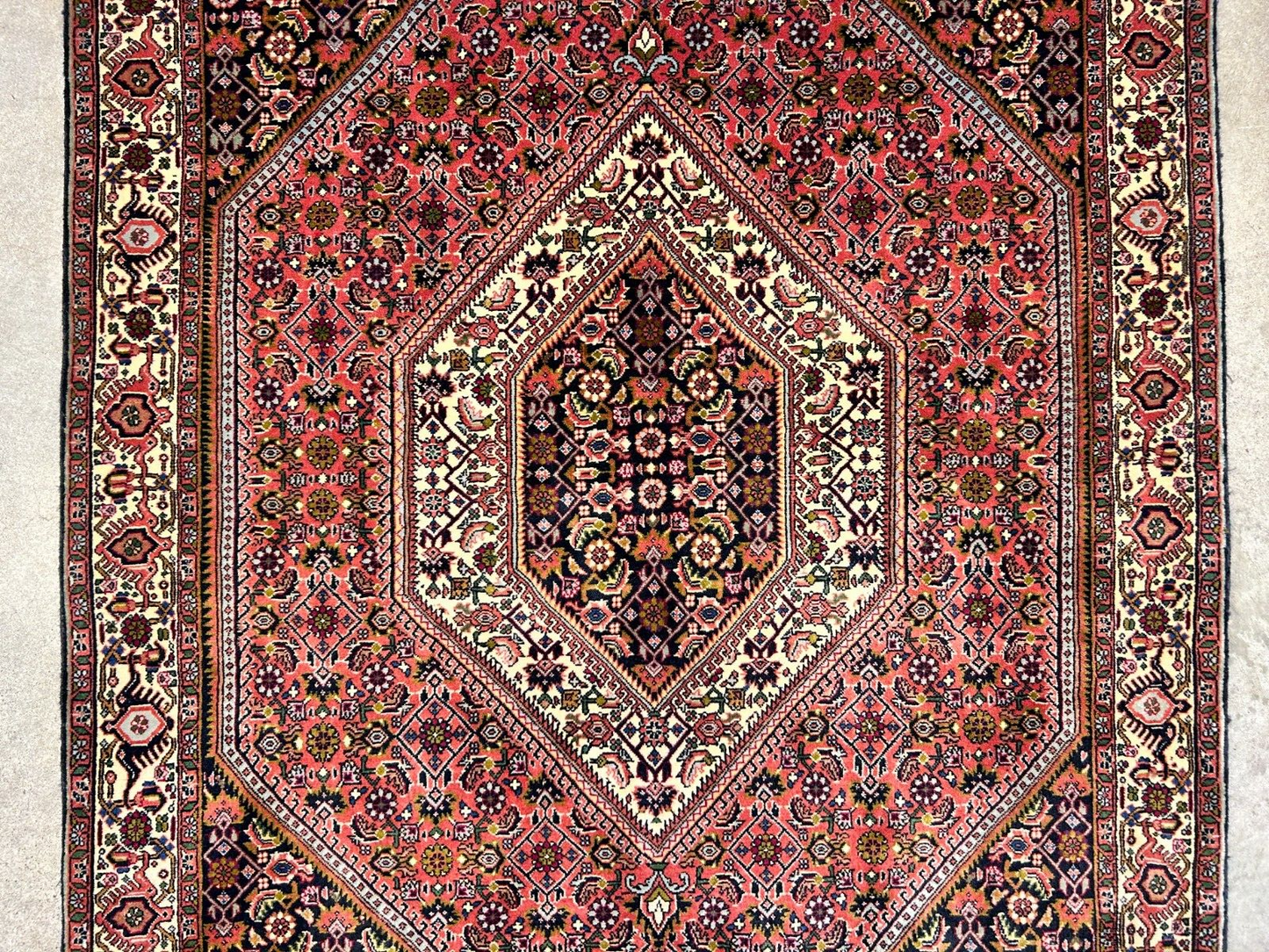 3'8"x5'7" Hand-Knotted 100% Wool Bidjare Carpet - Area Rug
