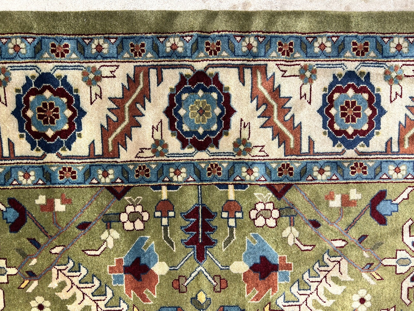 8'10"x11'8" Hand-Knotted 100% Wool Pile Oriental Rug