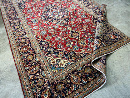 6'5"x10'6'' Hand-Knotted 100% Wool Pile Kashane Area Rug - Area Carpet