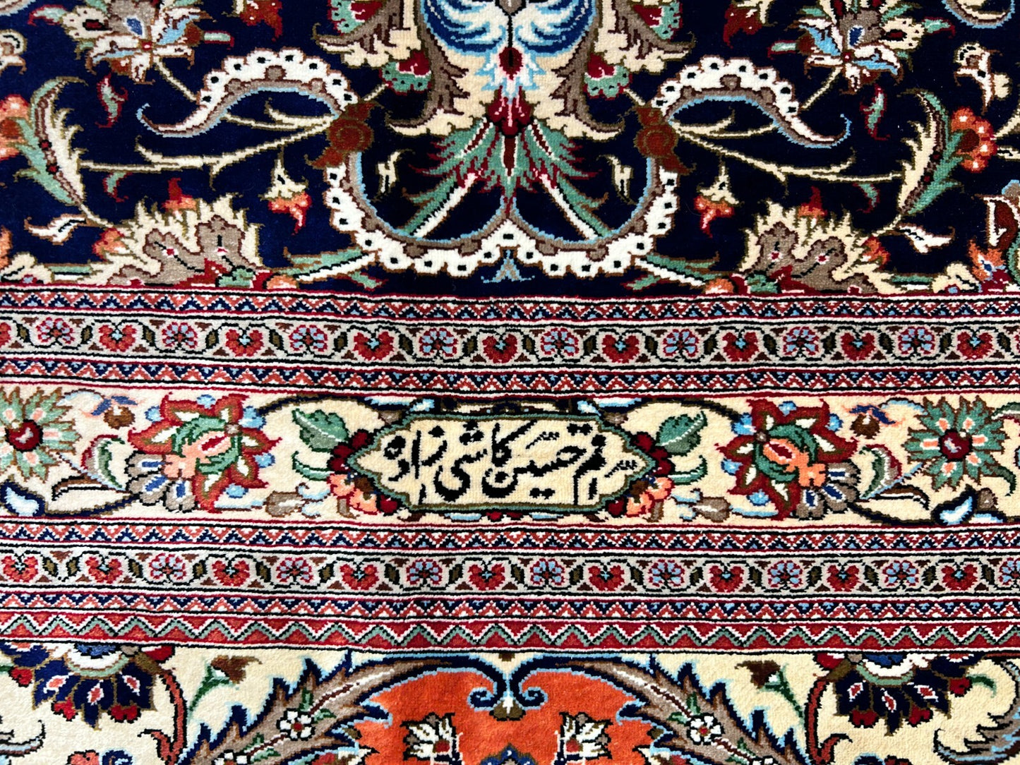 9'10"x13'11" Exquisite Signed Hand-Knotted 100% Silk Qume Rug