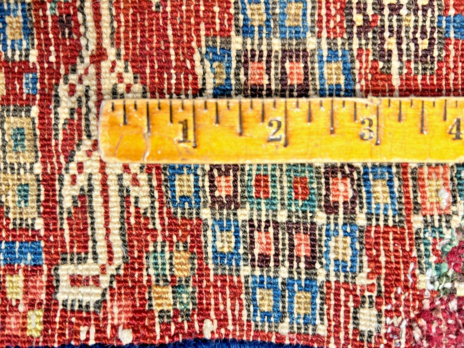 3'x4'6" Antique Hand-Knotted 100% Wool Pile Karaja Rug