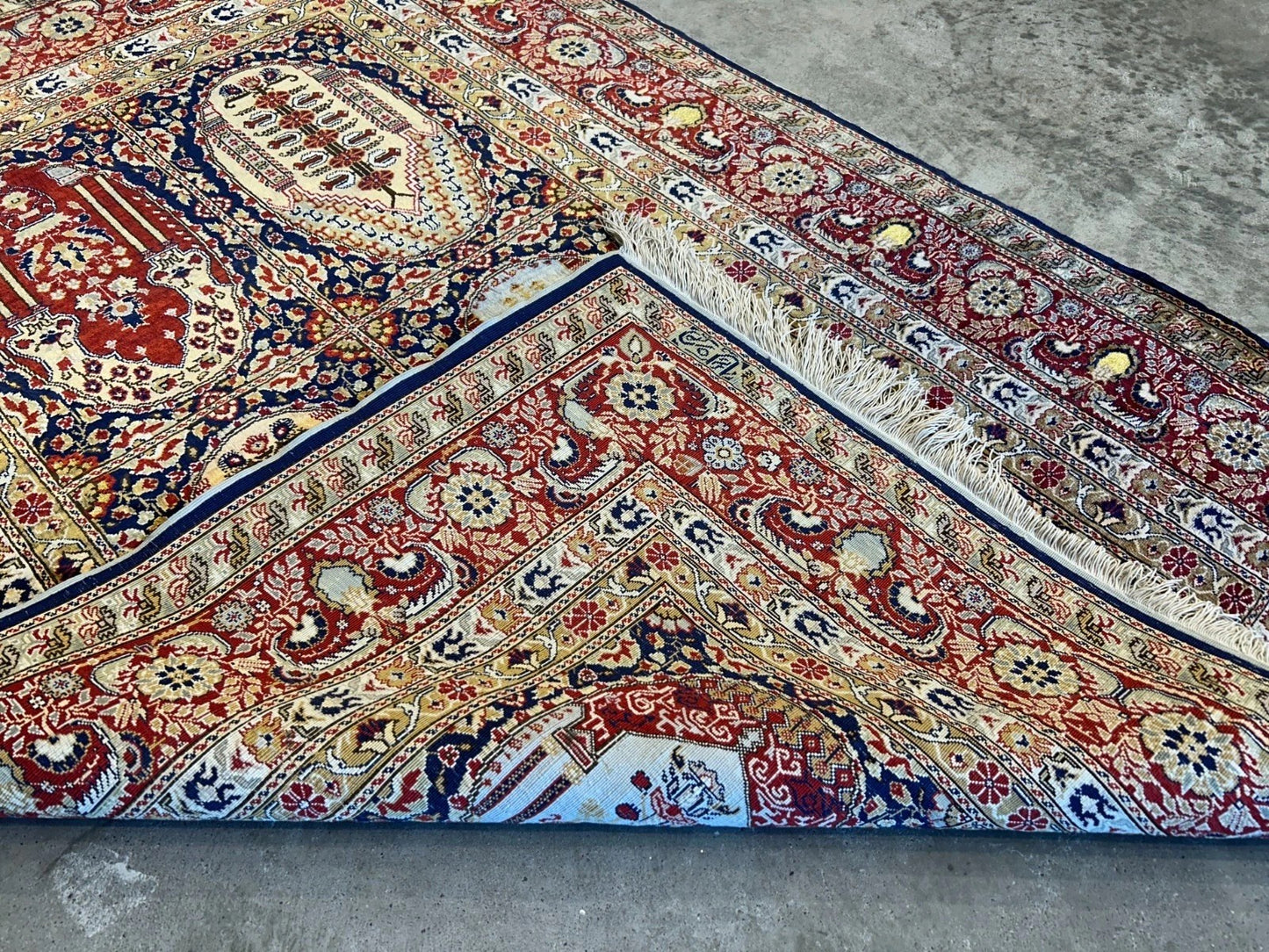 3'x4'5" Exquisite Fine Hand-Knotted 100% Silk Hereke Area Rug