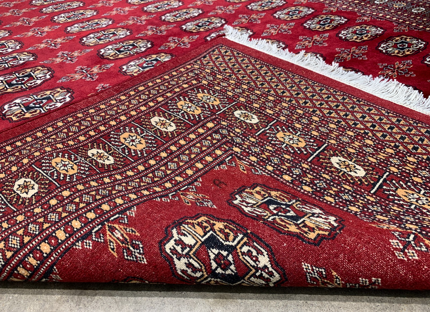 5'1" x 8'0" Hand-Knotted 100% Wool Pile Bokhara Area Rug