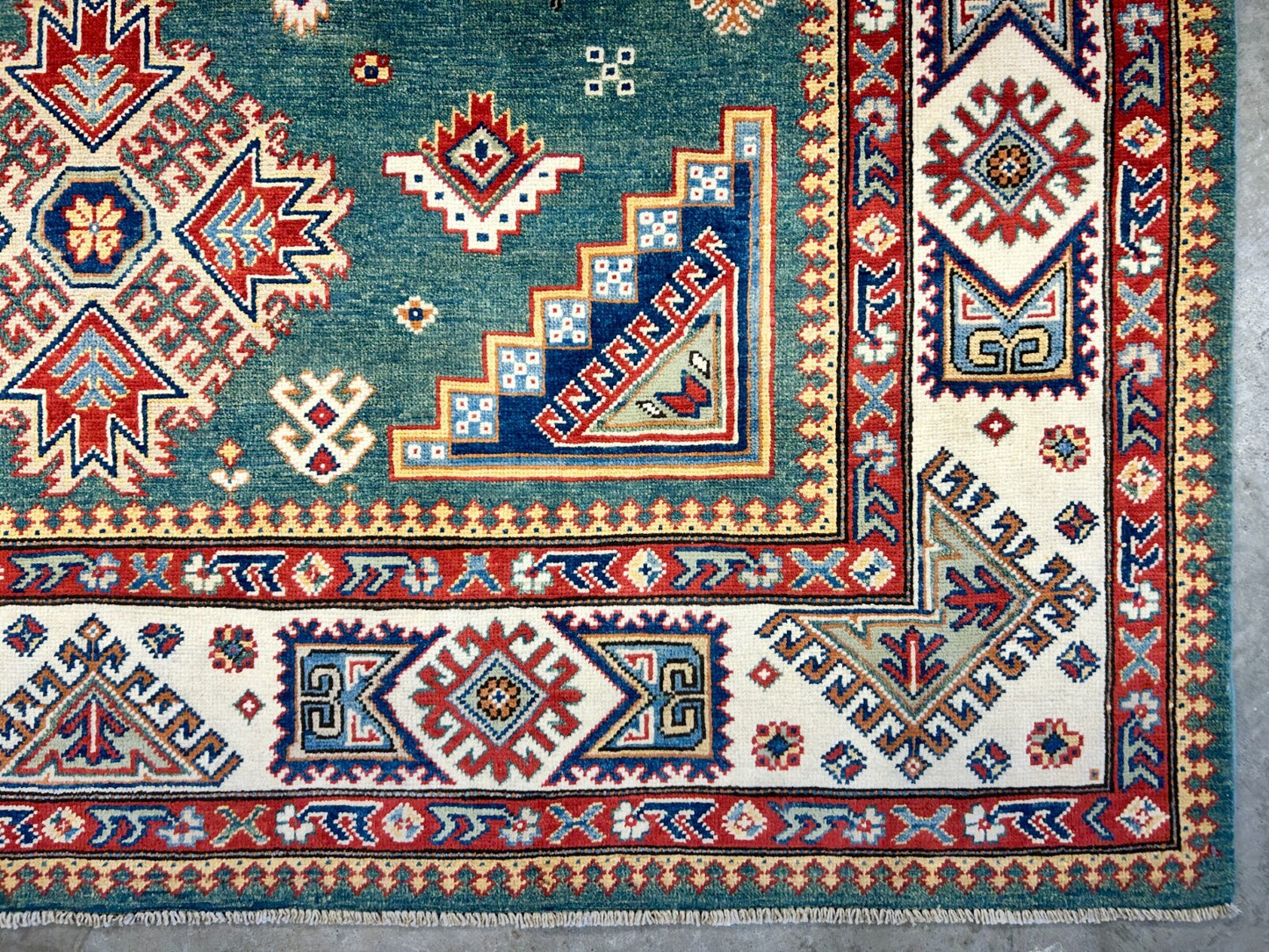 7'x10' Hand-Knotted 100% Wool Carpet - Fine Kazak Area Rug