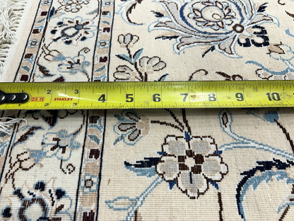 8'4"x12'1" Extra Fine Hand-Knotted Wool & Silk Naine Rug