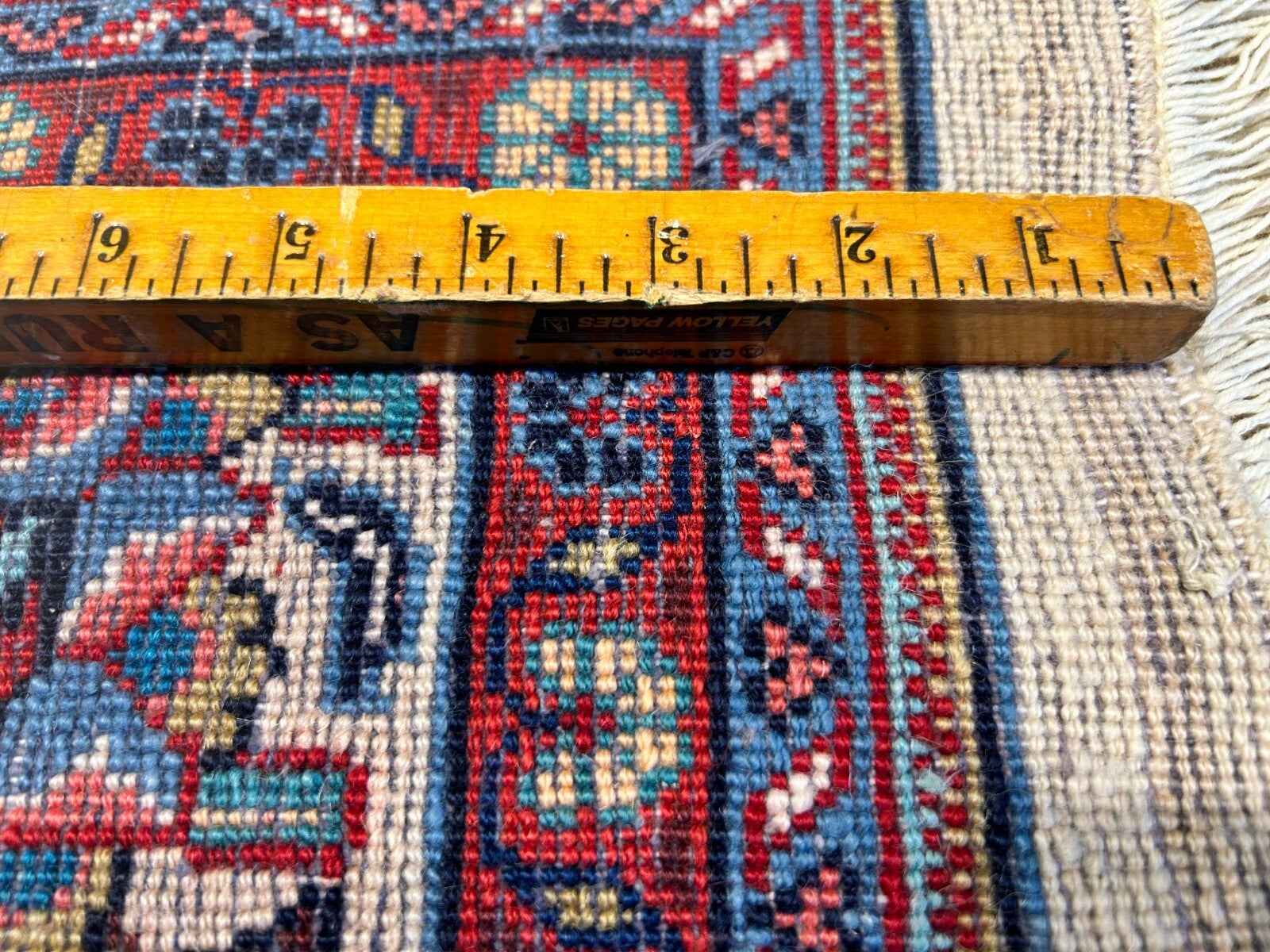 6'3"x9'5" Hand-Knotted 100% Wool Pile Sarouke Carpet - Area Rug