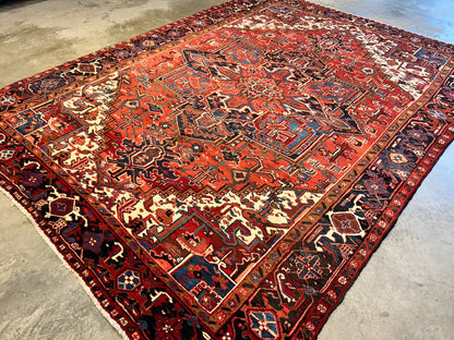 8'3"x11'4" Hand-Knotted 100% Wool Pile Herize Rug