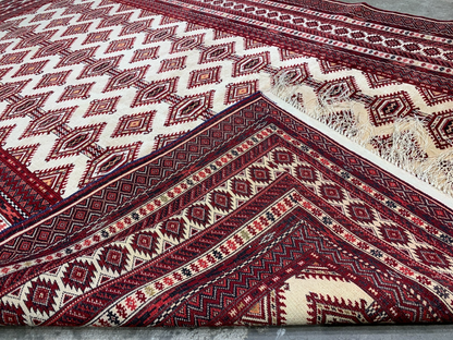 4'5" x 6'0" Hand-Knotted 100% Wool Pile Turkomane Area Rug - Handmade Carpet