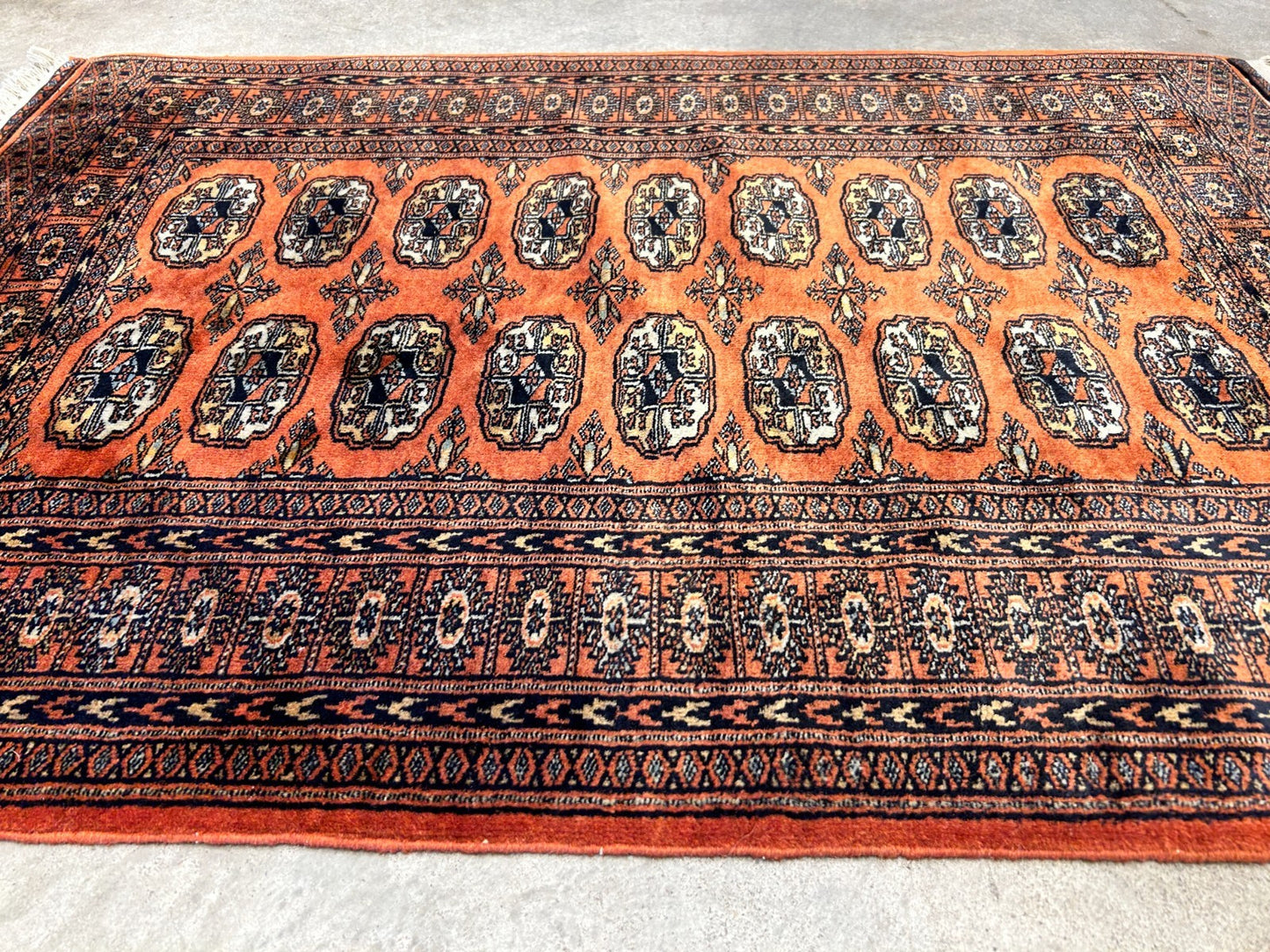 2'8"x3'11" Hand-Knotted 100% Wool Pile Bokhara Rug