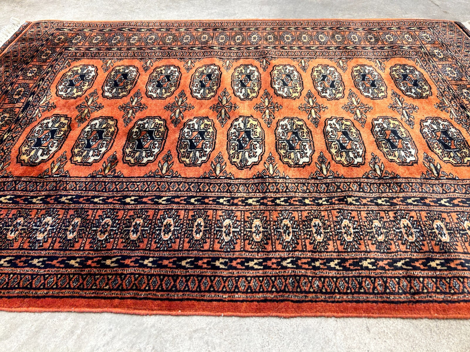2'8"x3'11" Hand-Knotted 100% Wool Pile Bokhara Rug