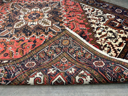 6'10" x 9'7" Hand-Knotted 100% Wool Pile Herize Area Rug - Carpet