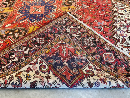 8'3"x11'5" Hand-Knotted 100% Wool Pile Herize Rug