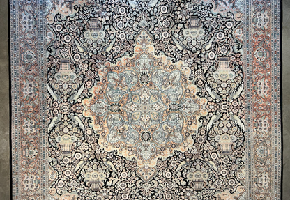 9'x12'6" Hand-Knotted 100%  Kashmiri Silk Pile Area Rug