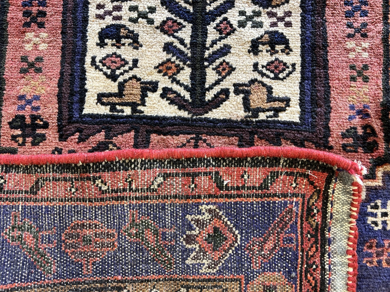 3'4"x5' Hand-Knotted 100% Wool Pile Herize Area Rug - Carpet