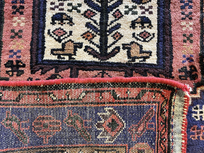 3'4"x5' Hand-Knotted 100% Wool Pile Herize Area Rug - Carpet