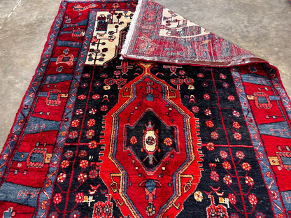 5'1" x 9'8" Hand-Knotted 100% Wool Carpet - Nahavande Area Rug