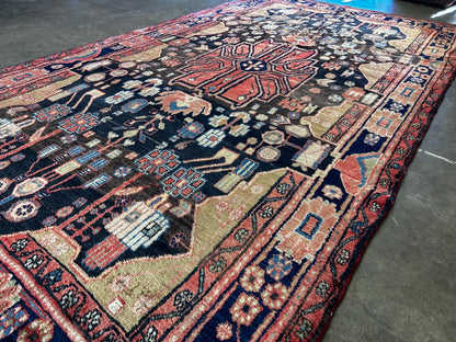 5'3" x 9'11" Hand-Knotted 100% Lamb Wool Pile Nahavande Area Rug - Carpet