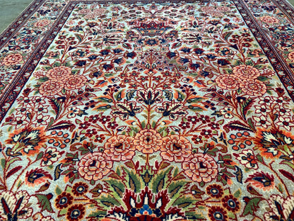 3'3"x5'4" Very Fine Hand-Knotted 100% Wool Pile Persiane Kashane Rug