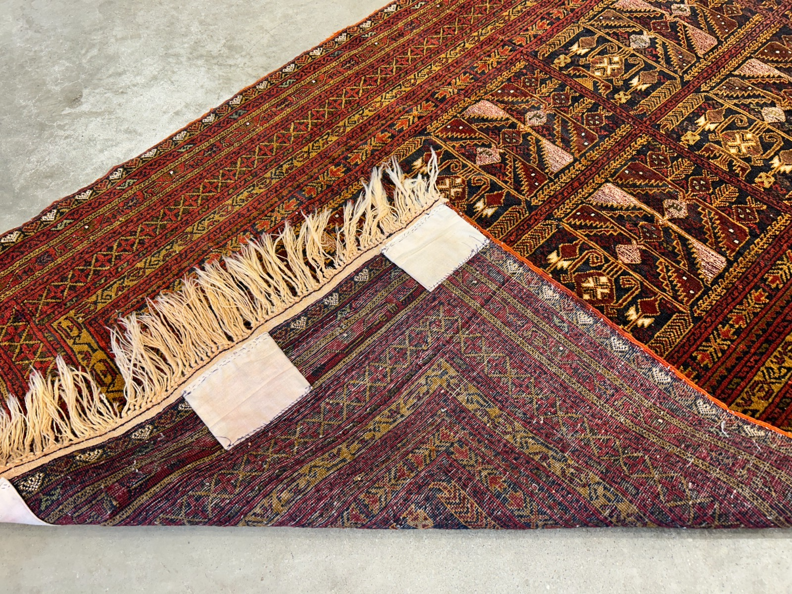 3'10"x6'3" Vintage Hand-Knotted 100% Wool Pile Oriental Area Rug - Carpet