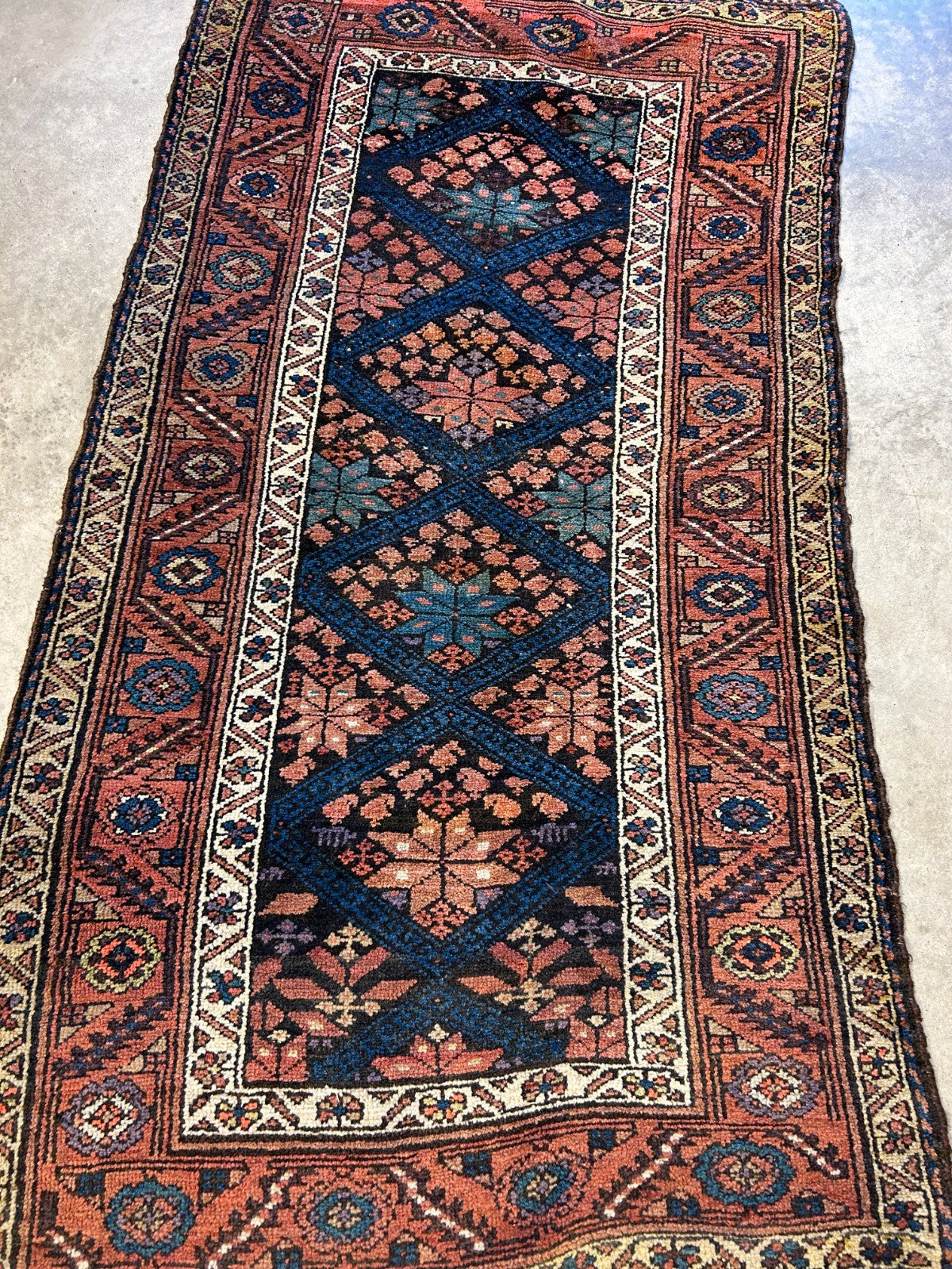 3'4"x6'6" Antique Hand-Knotted 100% Wool Pile Kordish Area Rug - Carpet