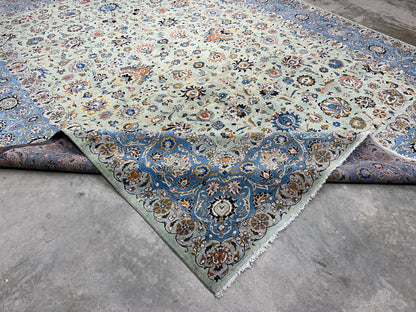 10'6"x14'6" Hand-Knotted 100% Wool Pile Kashane Rug