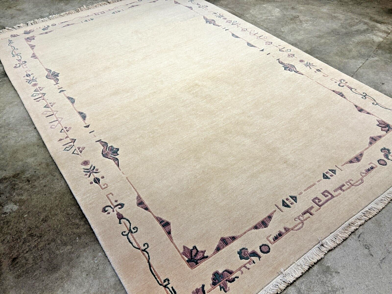 6'7"x9'10" Hand-Knotted 100% Wool Pile Indo-Nepali Carpet - Area Rug