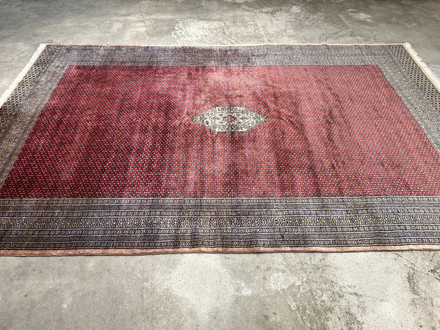 6'x9' Vintage Old Hand-Knotted Wool Oriental Rug - Area Carpet