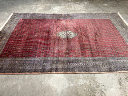 6'x9' Vintage Old Hand-Knotted Wool Oriental Rug - Area Carpet