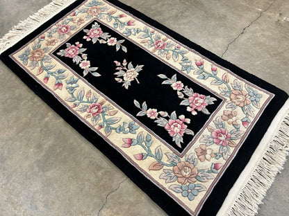 3'x5' Hand-Knotted 100% Wool Pile Art Deco Rug