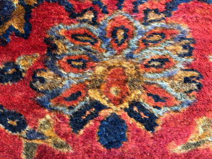 4'10"x6'6" Antique Hand-Knotted 100% Wool Pile Sarouke Area Rug - Carpet