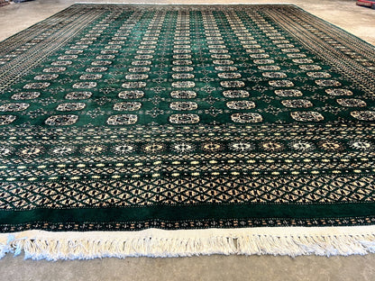 8'x10' Hand-Knotted 100% Wool Pile Bokhara Rug