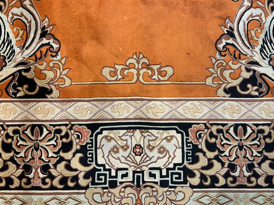 9'x12' Hand-Knotted 100% Wool Pile Oriental Rug