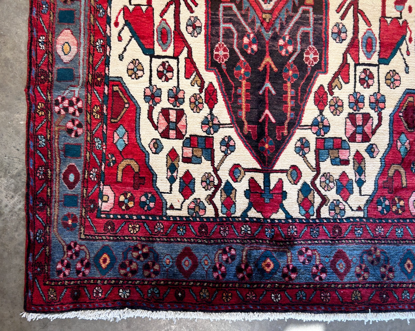 4'11" x 11'4'' Hand-Knotted 100% Lamb Wool Pile Nahavande Area Rug - Carpet