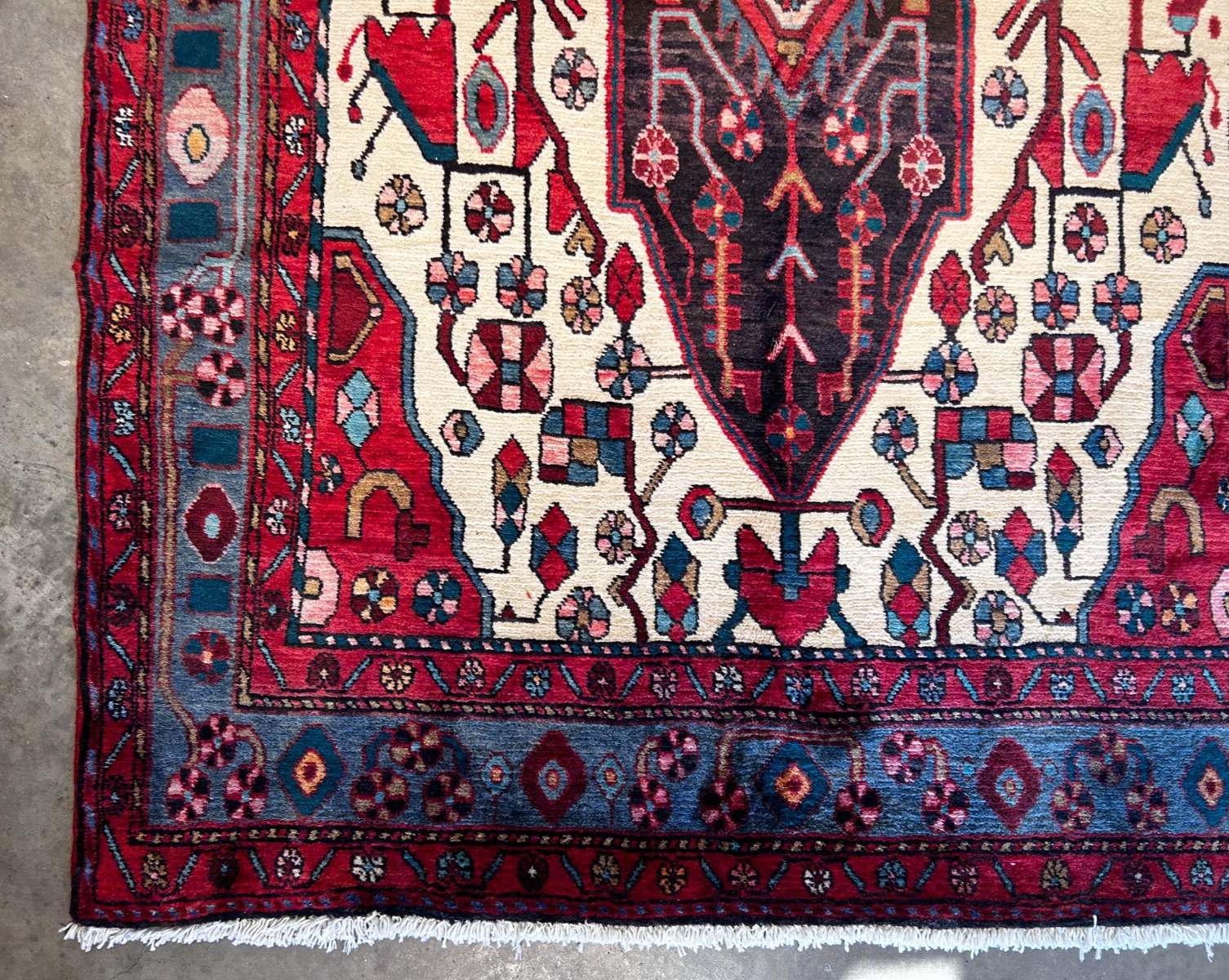 4'11" x 11'4'' Hand-Knotted 100% Lamb Wool Pile Nahavande Area Rug - Carpet