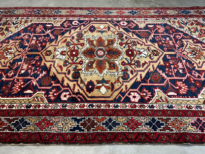 4'6"x7'4" Hand-Knotted 100% Wool Pile Herize Area Rug - Carpet